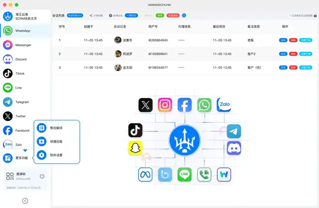 海王出海scrm私有化部署咨询企业试用界面